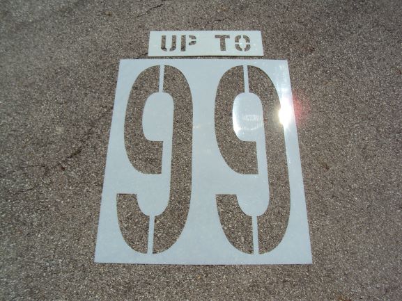 Number Set Stencils - Parking Lot Stencils - Industrial Stencils