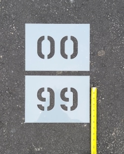 (B) Parking Lot Number Stencils Double Digit
