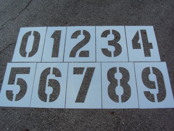 Parking Lot Number Stencils Double Digit By American Striping OH