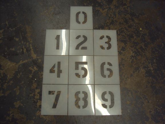 Parking Lot Number Stencils KITS & Individual Numbers