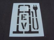 Electric Vehicle Gas Pump Stencil
