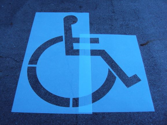 WalMart Handicap Parking Lot Stencil MFG'd By American Striping Ohio