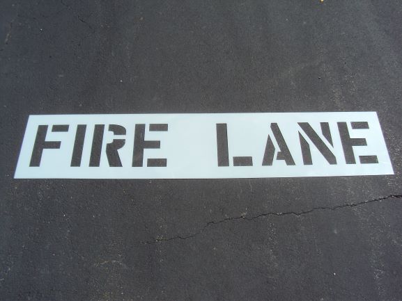 Stencil Ease 4 in. Fire Lane Stencil