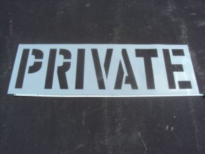 PRIVATE-Parking-lot-Stencil-24