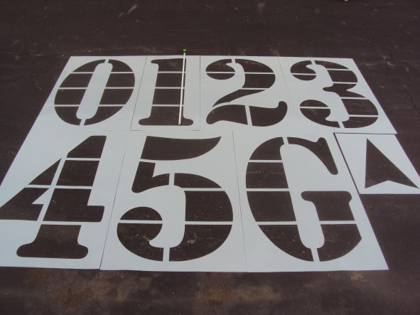 football field number stencils