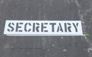 SECRETARY-Stencil