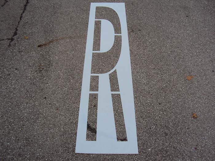 Railroad R R Stecil Railroad Crossing R Stencil MFG'd By American Striping Columbus OH