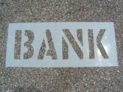 BANK Parking Lot Stencil