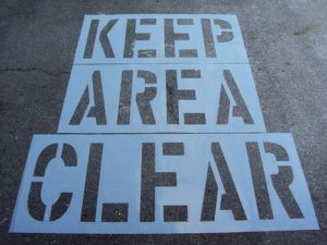 Keep-Area-Clear-Parking-Lot-Stencil