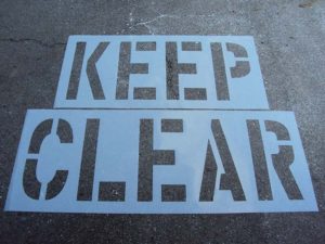 Keep-Clear-Parking-Lot-Stencil