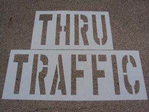 THRU-TRAFFIC-Parking-Lot-Stencil-24